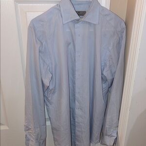 Canali Sky Blue Dress Shirt 39-15 1/2 neck